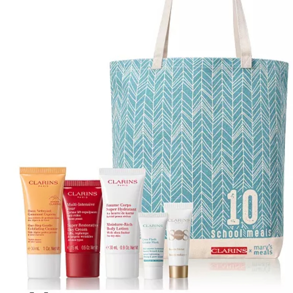 Clarins 6 Piece Multi Active Skincare Travel Gift Set